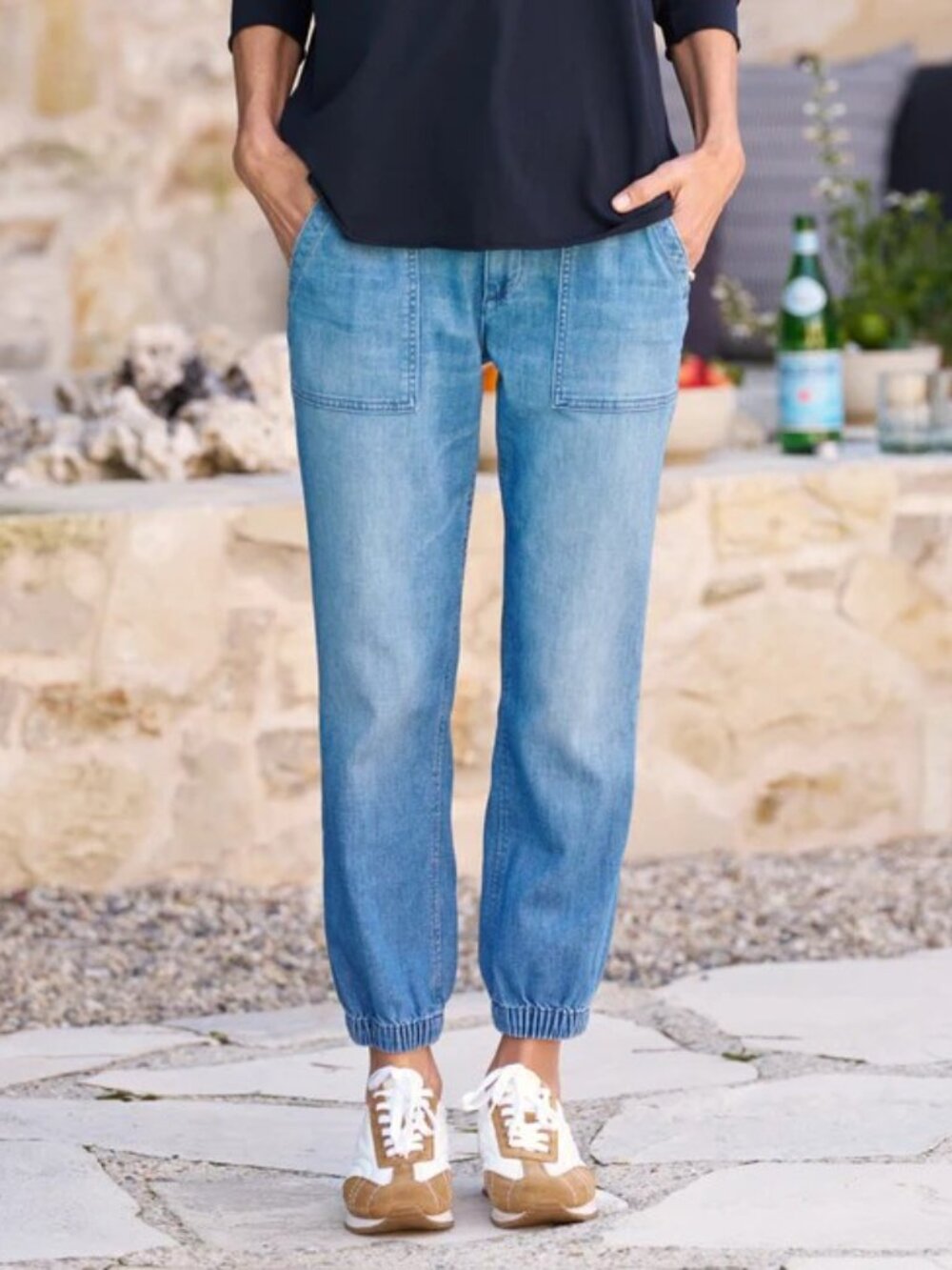 Frank & Eileen Light Blue Denim Jogger Pants